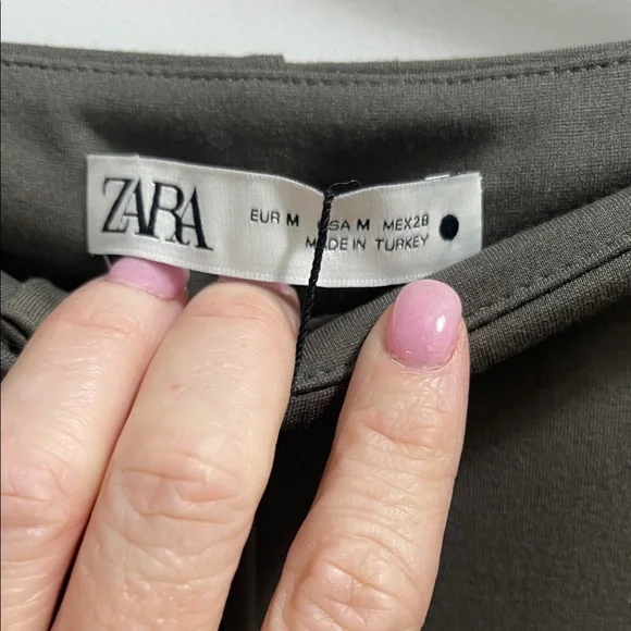 NWT/ Zara sage/gray pants sz medium - Picture 3 of 4